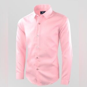 Black N Bianco Signature Boys' Button Down Dress Shirt In Light Pink Size 12 NWT